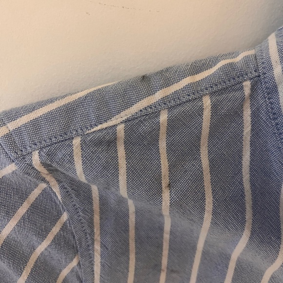 Cotton striped button down top - Picture 2 of 4